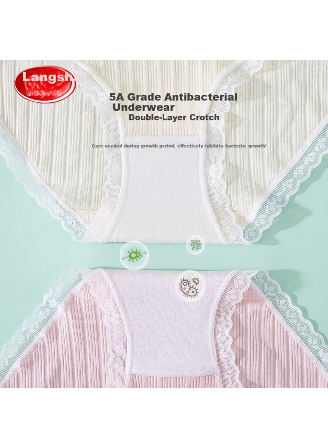 LANG SHA Langsha Kids Girls Summer Comfortable Breathable Mid-large Child Student Baby Girl Triangle Briefs 3-pack Size 150 - Image 2