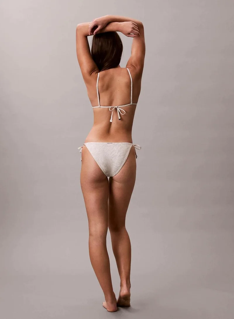 Calvin Klein 21038 STIPPLED SKIN W TOFU Tie Side Bikini Bottoms - CK Essentials for Women | Best Price UAE