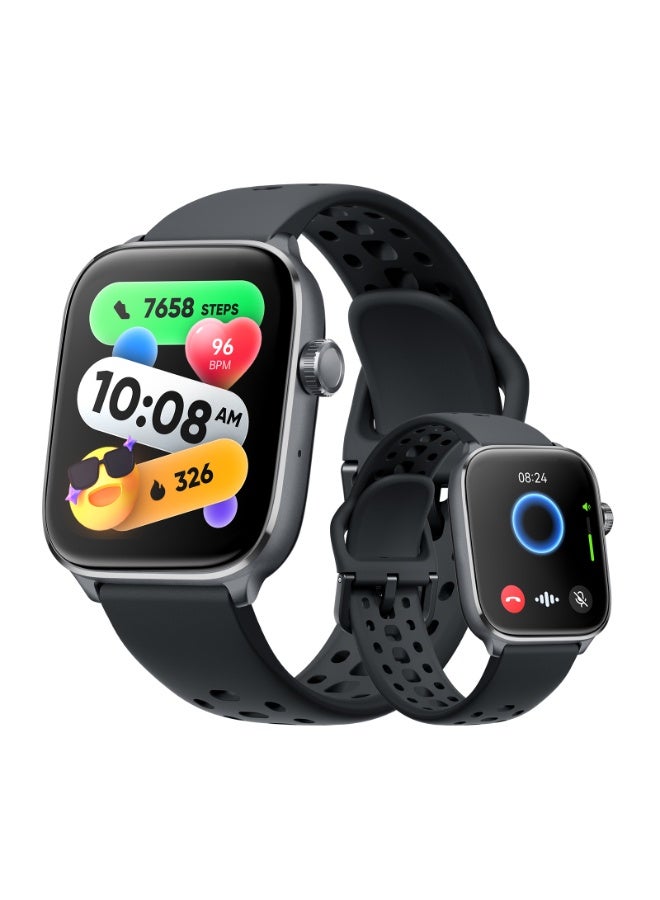Mibro Watch Fit AMOLED Smart Watch 1.75” GPS & Bluetooth Calling, 150+ Sports Modes, 5ATM Waterproof, AI Assistant, Aluminum Body, Milanese Strap – Black - Image 1