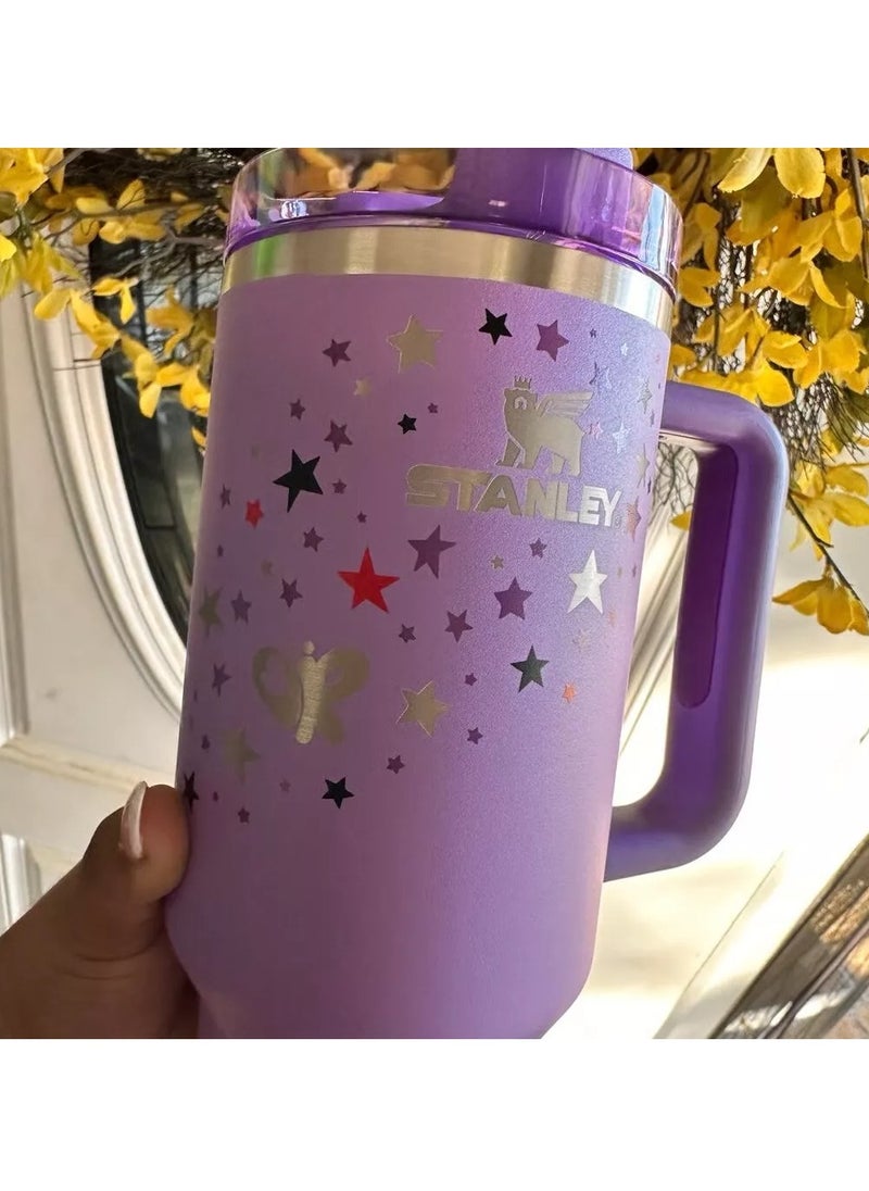 Stanley - Olivia Rodrigo Limited Edition 40oz Stanley Quencher H2.0 Flowstate Tumbler – Vacuum Insulated Stainless Steel Travel Cup with Leak-Resistant Lid, Ergonomic Handle & Straw – Keeps Drinks Hot or Cold for Hours – Stylish Gift for Fans & Beverage Lovers - Image 1