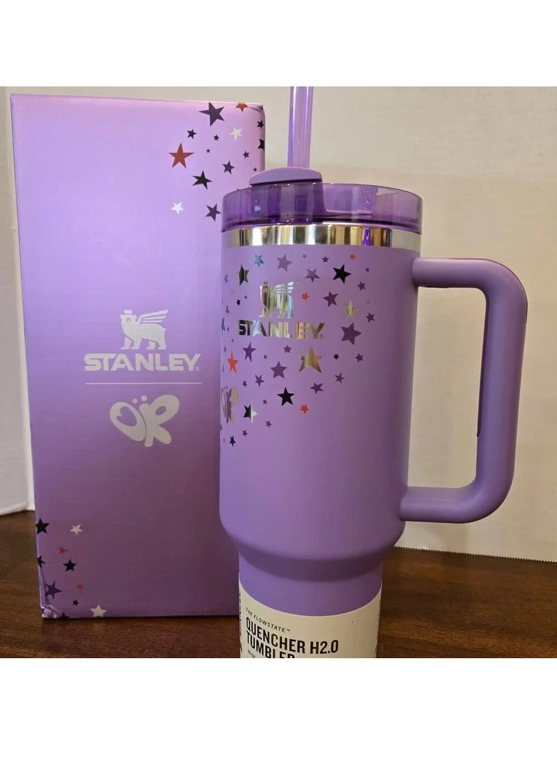 Stanley - Olivia Rodrigo Limited Edition 40oz Stanley Quencher H2.0 Flowstate Tumbler – Vacuum Insulated Stainless Steel Travel Cup with Leak-Resistant Lid, Ergonomic Handle & Straw – Keeps Drinks Hot or Cold for Hours – Stylish Gift for Fans & Beverage Lovers - Image 1