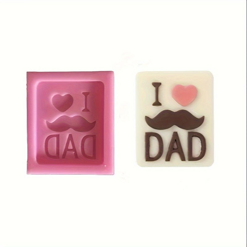 Pink Suit Father’s Day Beard Tie Bow Hat Silicone Mold Cake Baking - Image 4