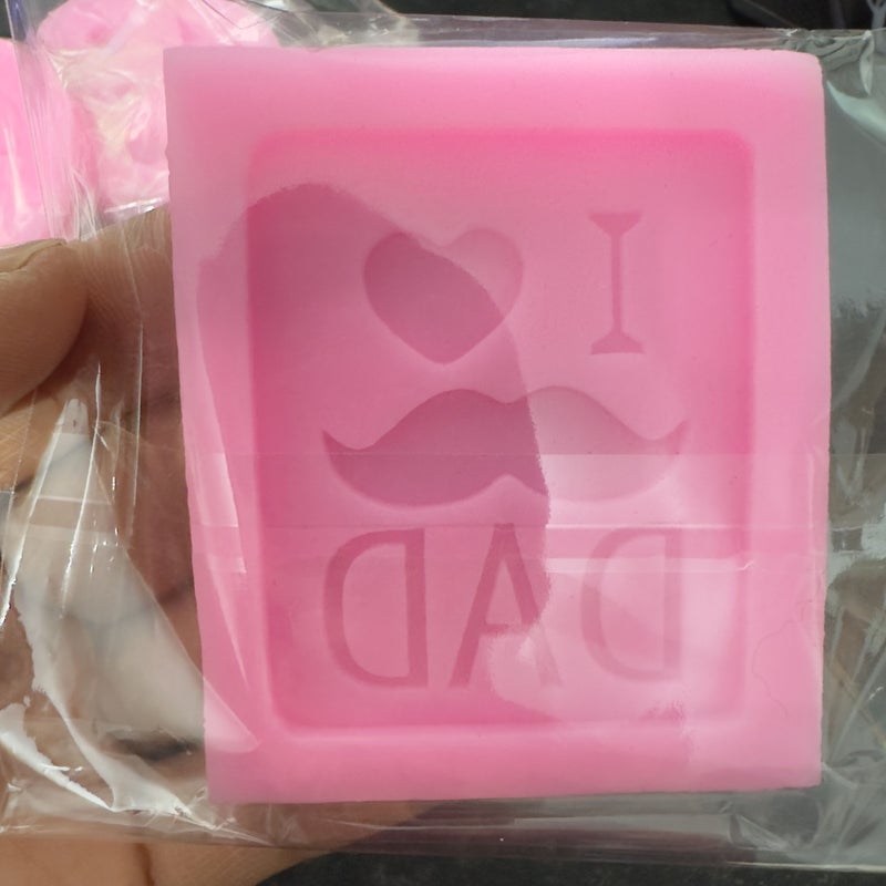 Pink Suit Father’s Day Beard Tie Bow Hat Silicone Mold Cake Baking - Image 5
