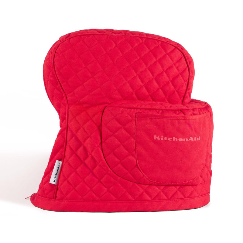 KITCHENAID Fitted TiltHead Stand Mixer Cover with Storage Pocket Quilted 100 Cotton144x18x10 Passion Red - Image 2