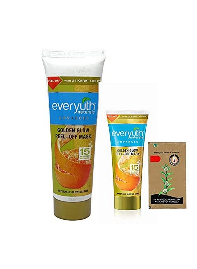 Everyuth قناع التقشير الذهبي المتقدم 90 جرام وقناع التقشير الذهبي 50 جرام مع مجموعة تجربة منظف برينغا حزمة كومبو - Image 2