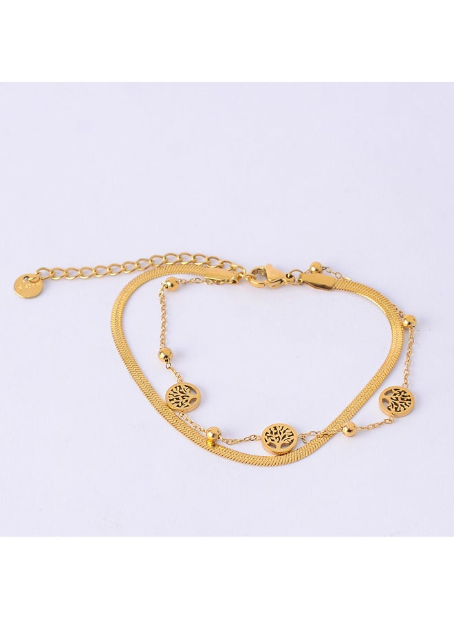 اخر العنقود انسيال يد للنساء طبقتين شكل شجرة - Image 1