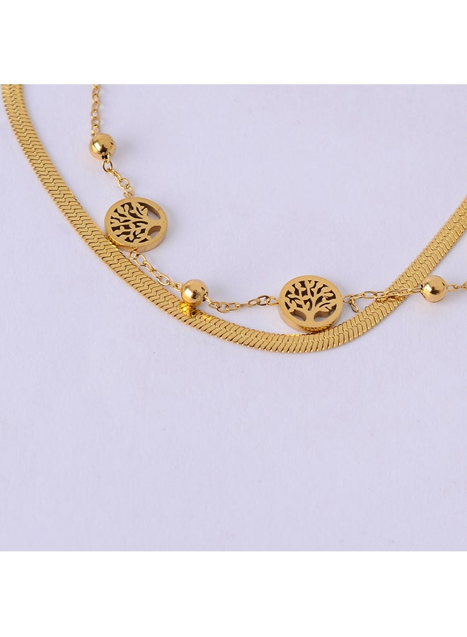 اخر العنقود انسيال يد للنساء طبقتين شكل شجرة - Image 2