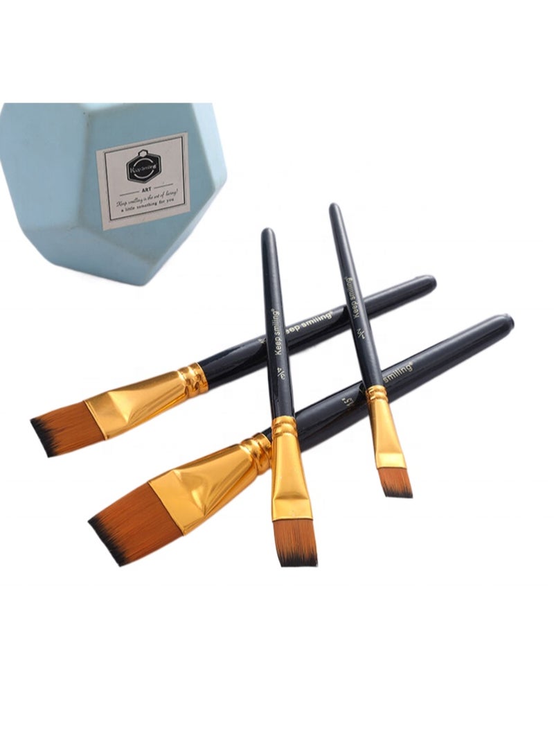 Keep Smiling 4PCS Professional Artist Brush Set for Oil, Acrylic & Watercolor - Image 4