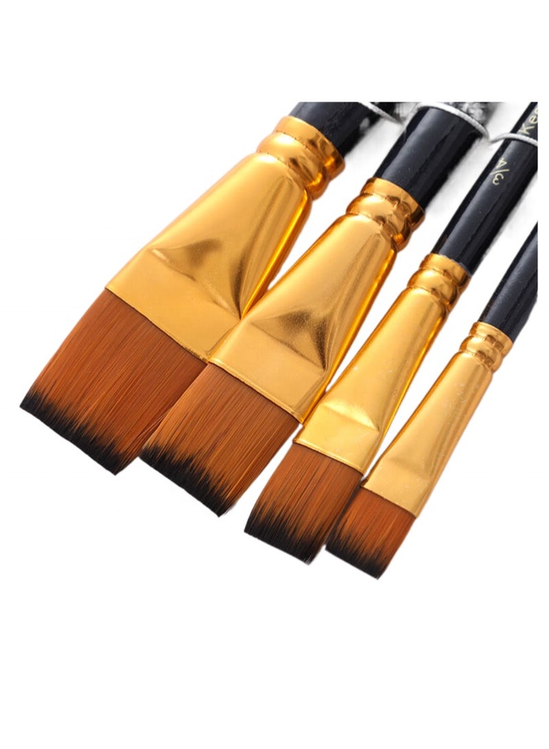 Keep Smiling 4PCS Professional Artist Brush Set for Oil, Acrylic & Watercolor - Image 2