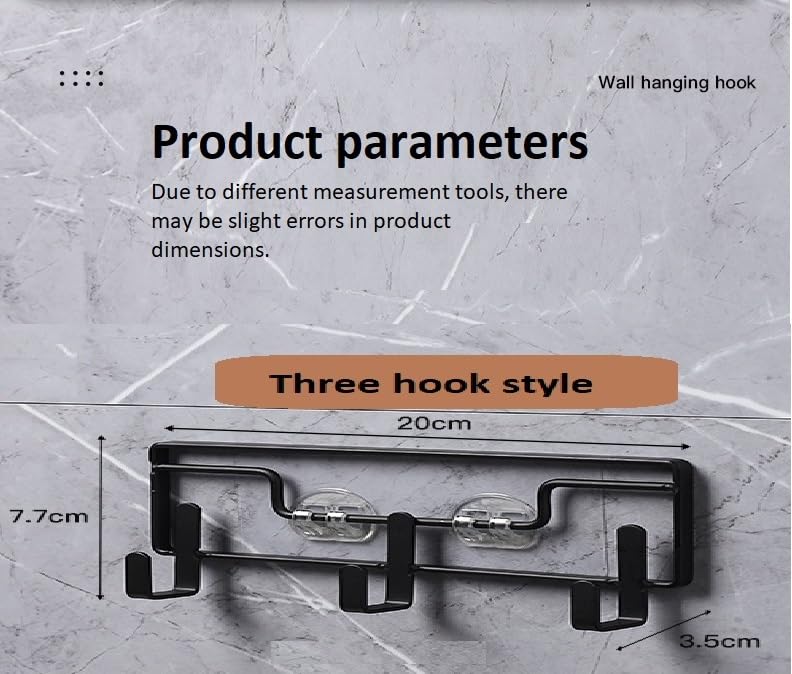 ZIVIK Wall Hooks for Hanging Strong 3 Hook Style Adhesive Hooks for Wall Heavy Duty Kitchen Accessories Items Hooks Behind The Door Hanger - Image 2