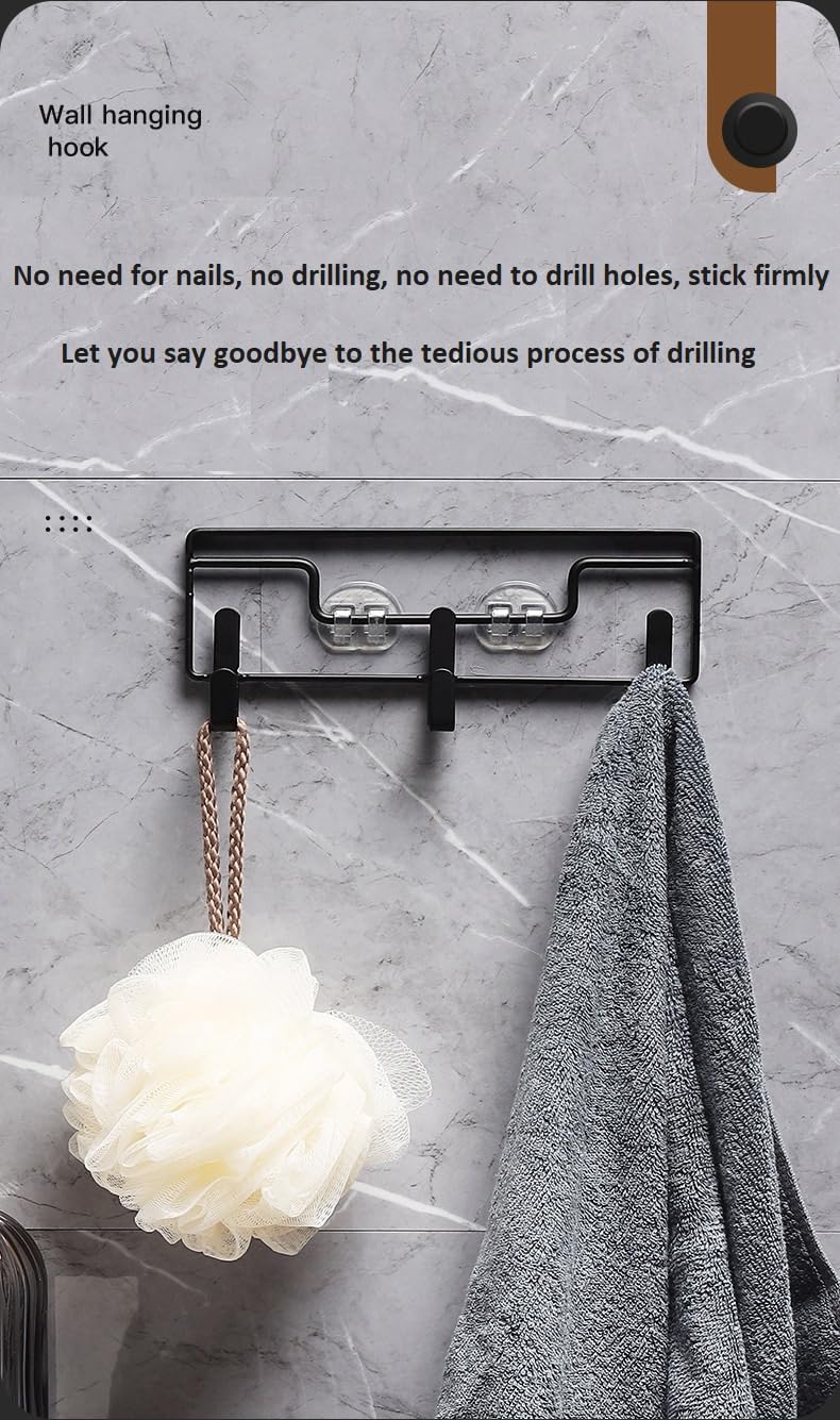 ZIVIK Wall Hooks for Hanging Strong 3 Hook Style Adhesive Hooks for Wall Heavy Duty Kitchen Accessories Items Hooks Behind The Door Hanger - Image 5