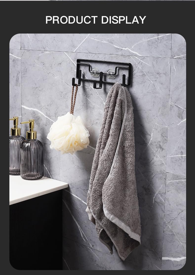 ZIVIK Wall Hooks for Hanging Strong 3 Hook Style Adhesive Hooks for Wall Heavy Duty Kitchen Accessories Items Hooks Behind The Door Hanger - Image 3