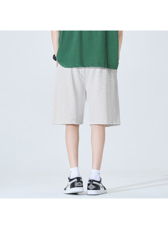 Homlean Men's Summer Casual Shorts Loose Comfortable Breathable Cool Feeling Five-point Shorts Ls33 Gray XL - Image 2