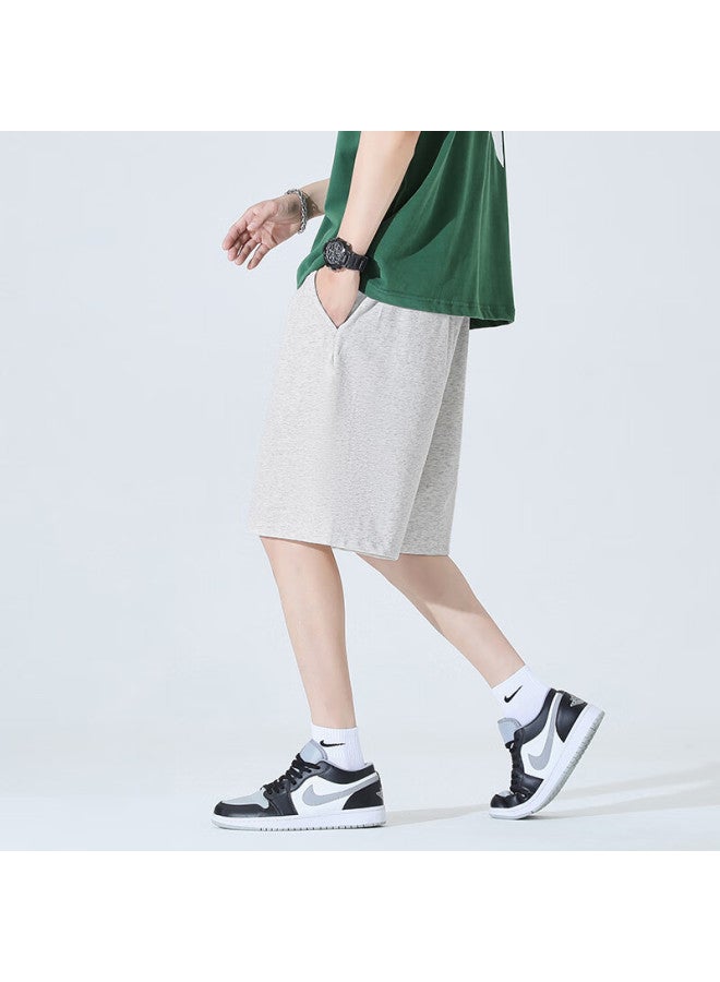Homlean Men's Summer Casual Shorts Loose Comfortable Breathable Cool Feeling Five-point Shorts Ls33 Gray XL - Image 3