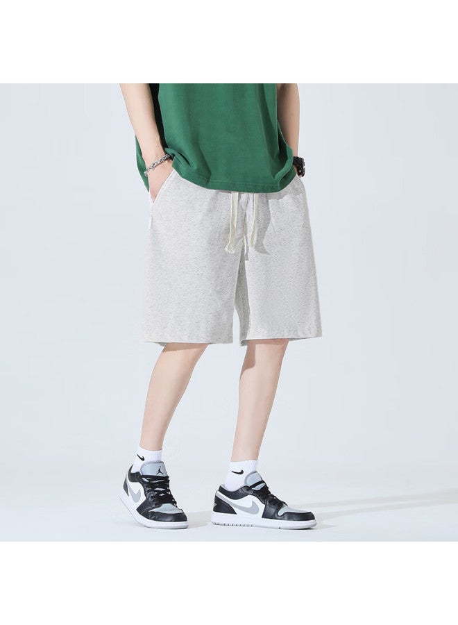 Homlean Men's Summer Casual Shorts Loose Comfortable Breathable Cool Feeling Five-point Shorts Ls33 Gray XL - Image 5