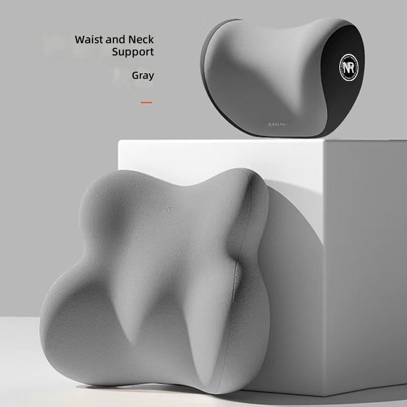 Car Lumbar Support Pillow with Headrest, Memory Foam Cushion for Seat Comfort - Wholesale  Available - Image 1