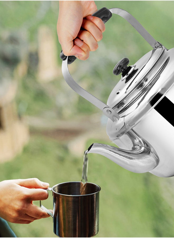 AL SANIDI - Korean teapot, Stainless steel teapot, Silver, capacity 4 L - Image 1