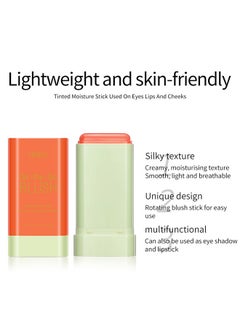 Vibely On The Go Blush,Blush Stick Blush Makeup Wand, Cream Blush For Cheeks Tint,Long-Wearing,Natural-Looking Face Foundation Nude Orange Blusher for Daily Wear 3D Wonder Stick #V02  - Image 5