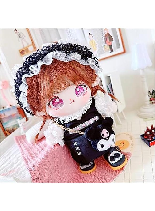 20cm Plush Doll Clothes Loose Headwear White Shirt Black Skirt Backpack 8in Soft Stuffed Plush Toy Accessories Dress Up  - Image 2