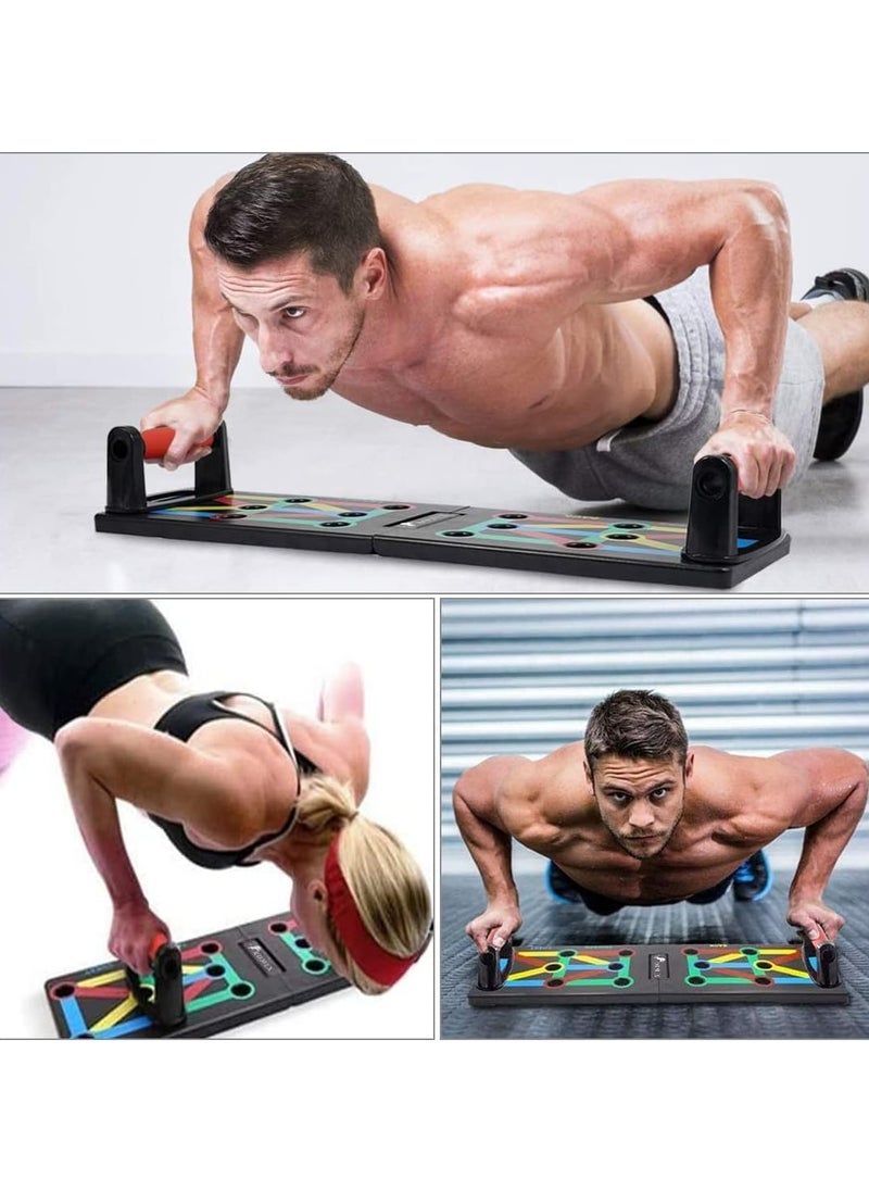 LIXES Push Up Board, 12 in 1 Multifunctional Portable Press Up Board, Pushup Stand, Muscle Board Rack Strength Training Fitness Equipment Push Up Rack for Home Gym Exercise Body Building Workout  - Image 2