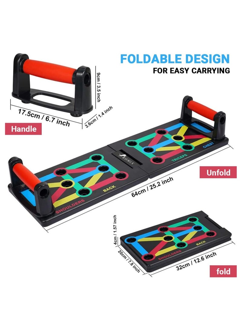 LIXES Push Up Board, 12 in 1 Multifunctional Portable Press Up Board, Pushup Stand, Muscle Board Rack Strength Training Fitness Equipment Push Up Rack for Home Gym Exercise Body Building Workout  - Image 4
