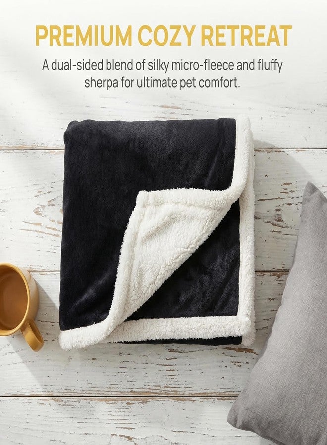 Kritter Planet Dog Blankets for Large Dogs, Soft Fluffy Fleece Pet Blankets for Couch, Sofa, Dog Beds, Car Seats, Creat, Washable, 50x60 inches, Black - Image 5