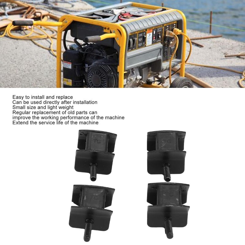 4PCS Generator Foot Pad, Black Iron Shock Absorbing 168F 170F 2KW‑3KW Cushion Pad Damping Foot Accessories for Gasoline Generator - Image 3