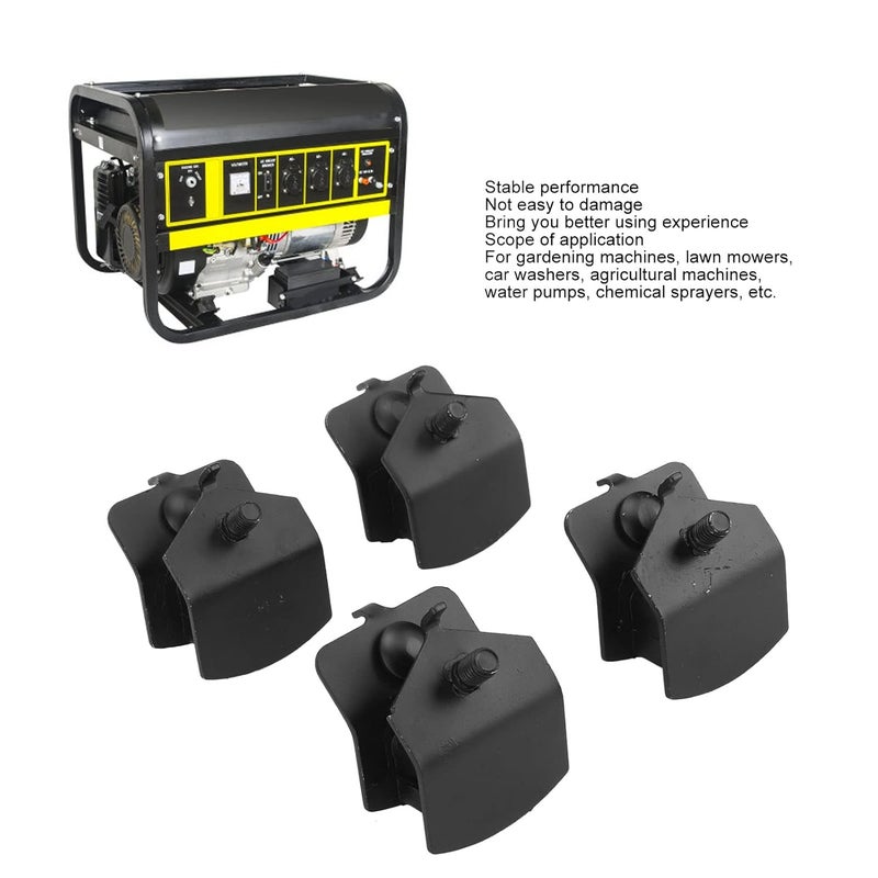 4PCS Generator Foot Pad, Black Iron Shock Absorbing 168F 170F 2KW‑3KW Cushion Pad Damping Foot Accessories for Gasoline Generator - Image 2