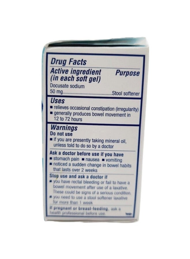 COLACE Clear Docusate Sodium Stool Softener 50Mg, 28 Count Per Box (3 Pack) - Image 2