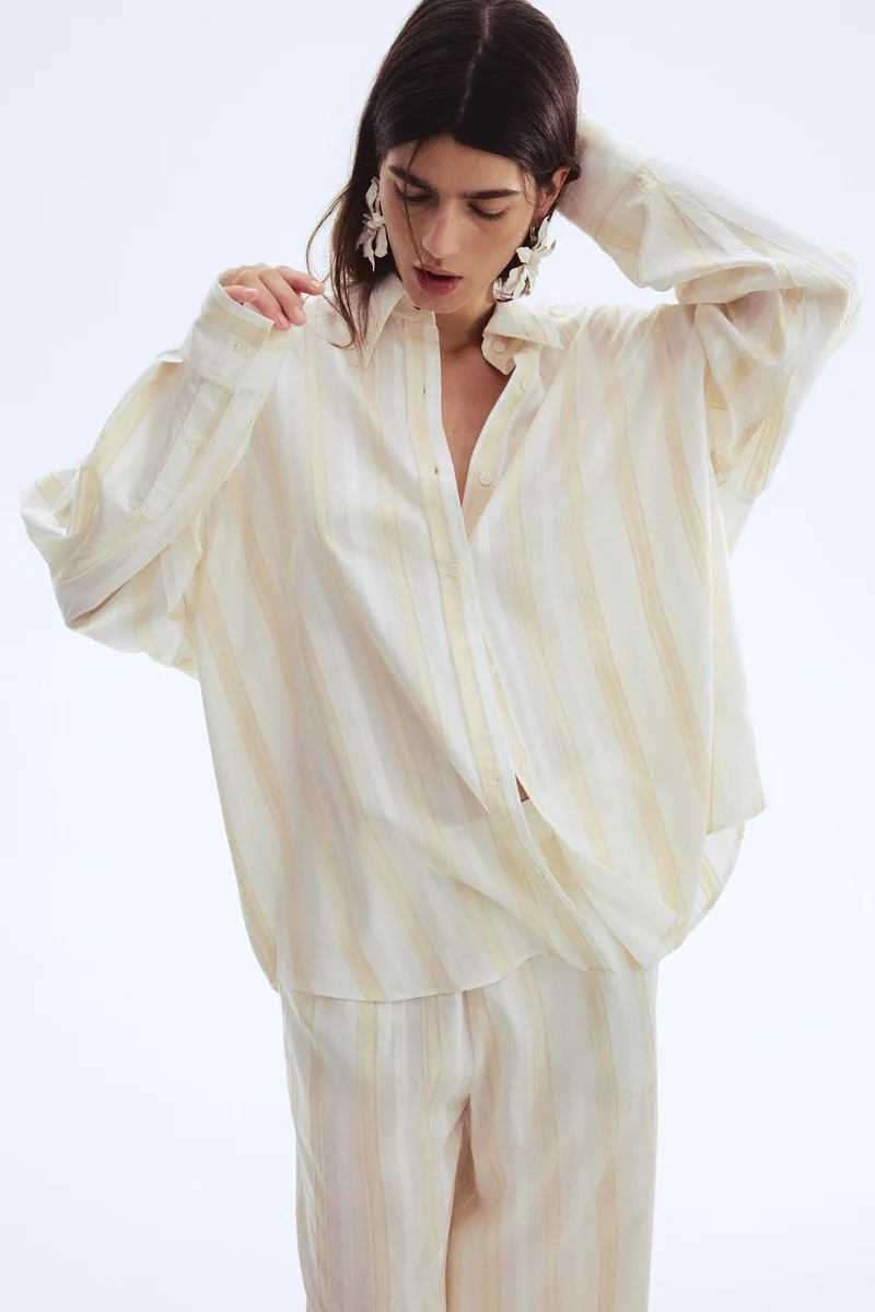 H&M Oversized dobby-weave shirt