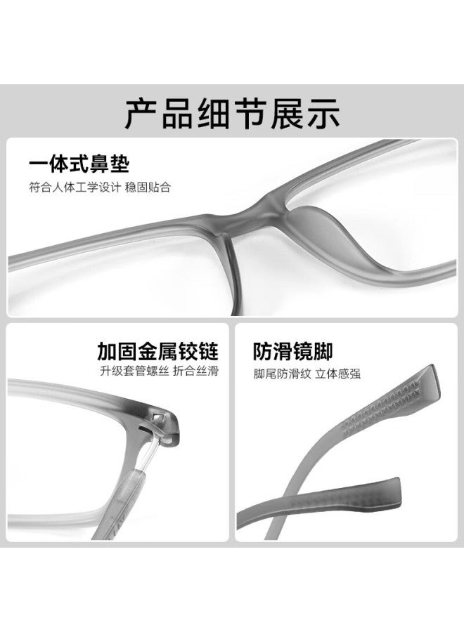 Sunset Red Men's Fashion Ultra-light High Definition Blue Light Blocking Reading Gl For Presbyopia E9088g Gunmetal Gray +2.50 Strength - Image 5