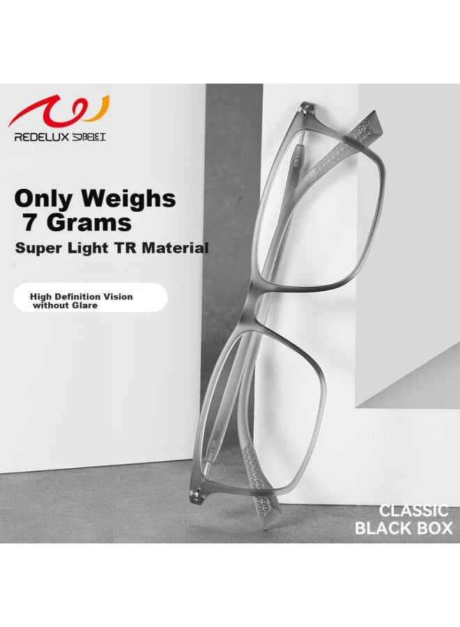 Sunset Red Men's Fashion Ultra-light High Definition Blue Light Blocking Reading Gl For Presbyopia E9088g Gunmetal Gray +2.50 Strength - Image 3