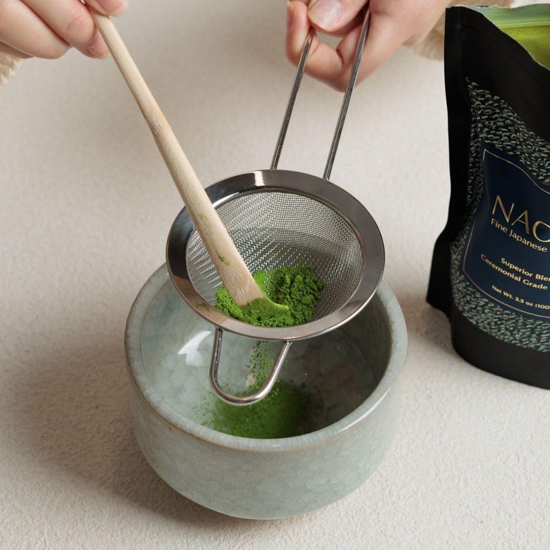 Naoki Matcha Large Stainless Steel Matcha Tea Sifter with Handle Matcha Set - Eliminate Clumps In Your Matcha Powder For Tastier Tea and Lattes - Image 2