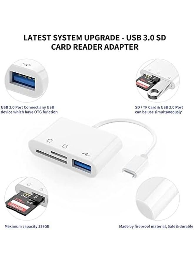 Excefore Sd Card Reader For Iphone Ipad With Micro Sd Card Reader Adapter Port Type C Memory Card Reader Sd Port Sd Card Port Plug And Play  - Image 5
