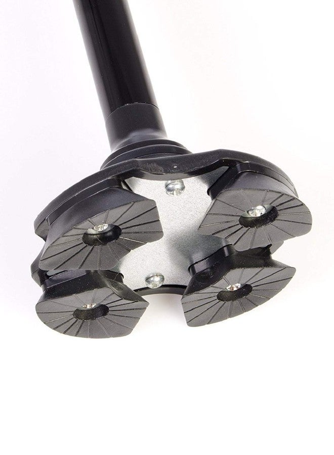 Maharsh Magic Cane Folding LED Safety Walking Stick 4 Head pivoting Trusty Base (Black) - Image 4