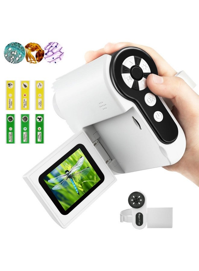 Dcorn Microscope for Kids, [3-in-1] 1000X Handheld Mini Scope with 2" LCD Screen, Portable Miniscope for Kids 8-12 Halloween Christmas Birthday Edu Gifts, 32GB TF Card Included - Image 1