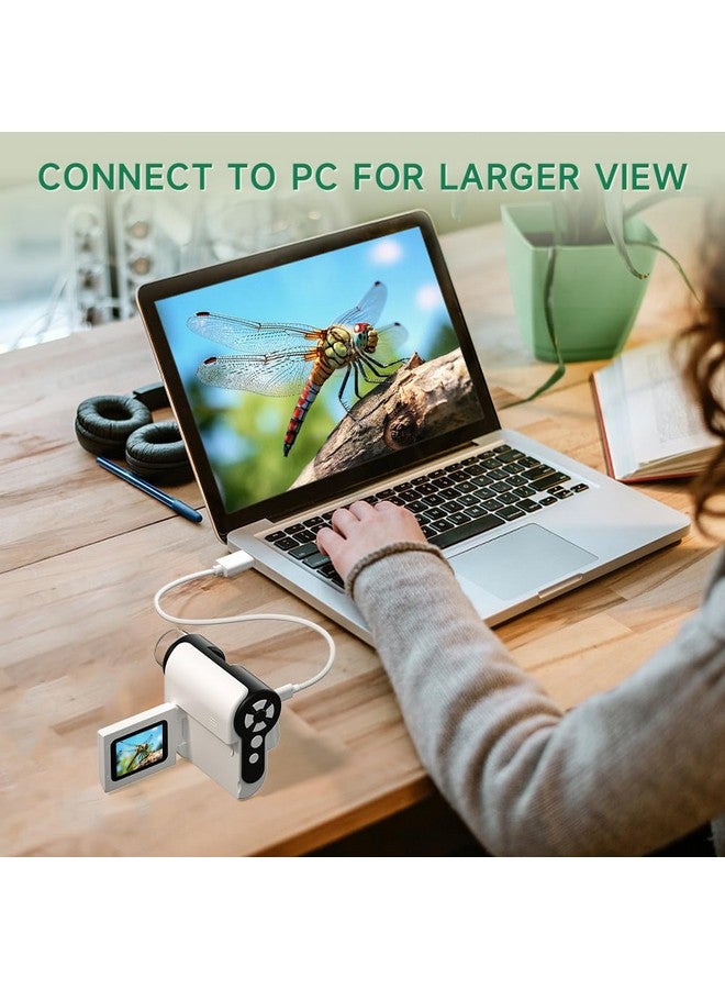 Dcorn Microscope for Kids, [3-in-1] 1000X Handheld Mini Scope with 2" LCD Screen, Portable Miniscope for Kids 8-12 Halloween Christmas Birthday Edu Gifts, 32GB TF Card Included - Image 4