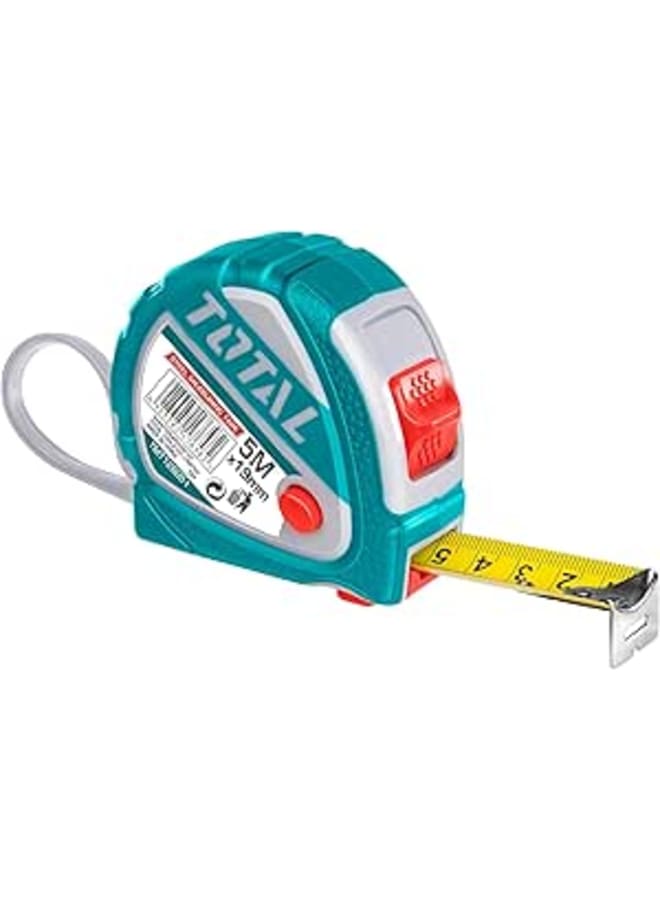 Total TMT126051 Steel Measuring Tape, 5 m x 19 mm Size