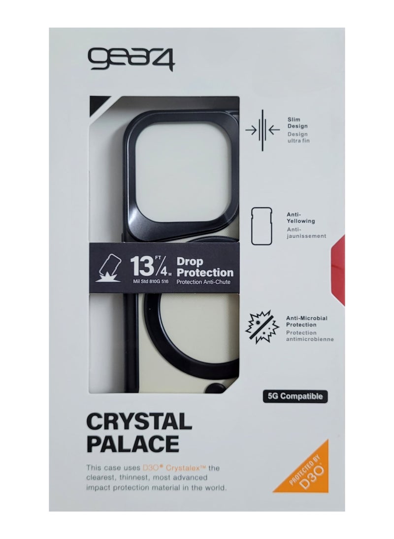Gear4 iPhone 15 PRO MAX, Magnetic Clear Phone Case with Camera Lens Protector [Megasafe Compatible] Thin & Soft, Shockproof Cover  - Image 2