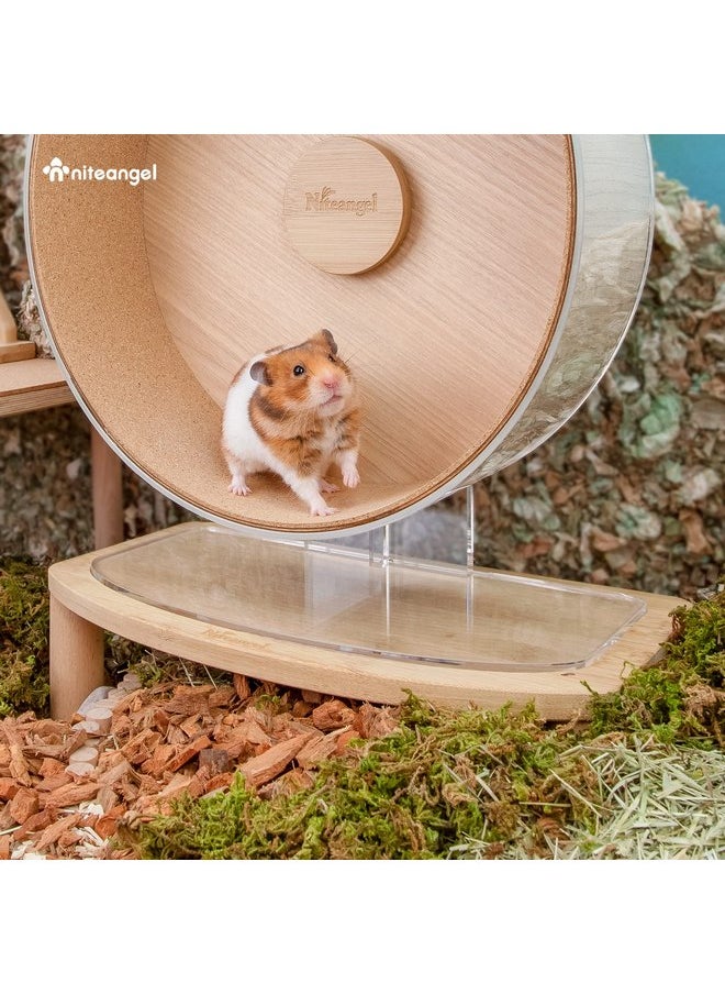 Niteangel - Niteangel Anti-Slide Hamster Wheel Platform - Fits for Niteangel Super-Silent Hamster Wheel | Acrylic Wheel | Wooden Wheel | Cloud Series Hamster Wheel (Medium) - Image 1