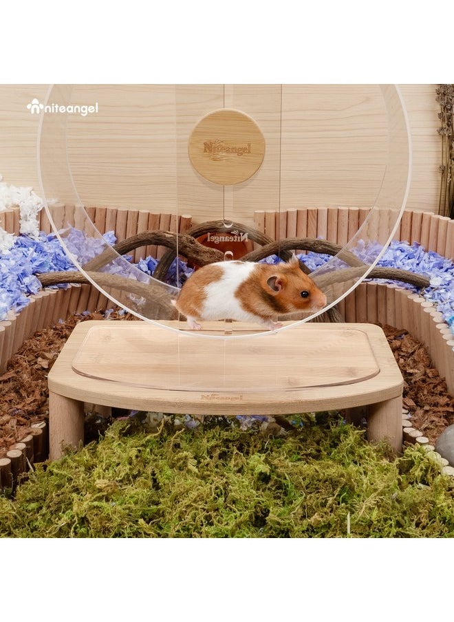 Niteangel - Niteangel Anti-Slide Hamster Wheel Platform - Fits for Niteangel Super-Silent Hamster Wheel | Acrylic Wheel | Wooden Wheel | Cloud Series Hamster Wheel (Medium) - Image 1