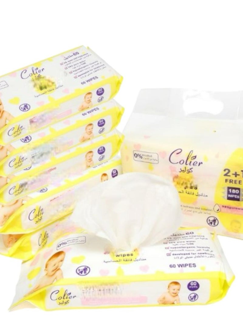 COLIER Extra Sensitive wipes 6x60  (360WIPES ) 