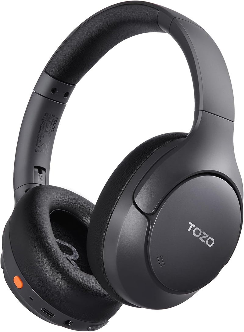 TOZO HT3 Hybrid Noise Cancelling Headphones, 90H Playtime Wireless Over Ear Bluetooth Headset, Spatial Audio AI Chat with 5 Mics, Supports Dual Connection and USB-C Input, with 32 EQ Music Modes - Image 1