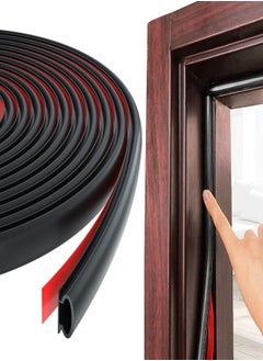 Generic 19.7Feet Door Weather Stripping Door Seal Strip,Self-Adhesive Rubber Door Insulation Weather Strip for Window and Door Soundproofing D Shape,Weatherstripping for Door Frame Gap Blocker  - Image 1