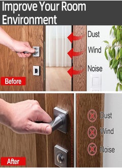 Generic 19.7Feet Door Weather Stripping Door Seal Strip,Self-Adhesive Rubber Door Insulation Weather Strip for Window and Door Soundproofing D Shape,Weatherstripping for Door Frame Gap Blocker  - Image 3