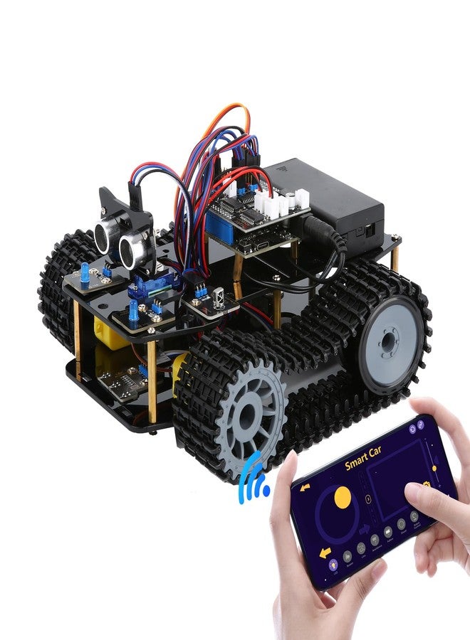 ACEBOTT Smart Car Kit Functions STEM Coding for Ages 13-16,16+ Tank Expansion Pack Track Smart Robot Tank Accessory Without Car - Image 4