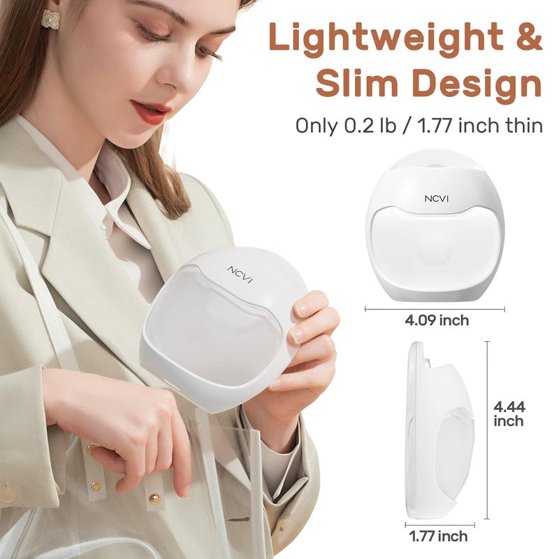 NCVI مجموعة NCVI لجمع حليب الثدي من السيليكون للاستخدام الليلي، قواقع ثدي قابلة للفصل، خالية من BPA، أكواب رضاعة غير مرئية، تناسب حمالة الصدر العادية 70 مل - Image 2