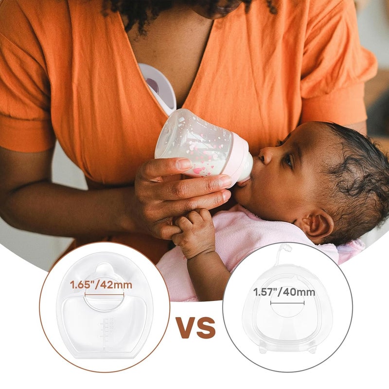 NCVI مجموعة NCVI لجمع حليب الثدي من السيليكون للاستخدام الليلي، قواقع ثدي قابلة للفصل، خالية من BPA، أكواب رضاعة غير مرئية، تناسب حمالة الصدر العادية 70 مل - Image 3