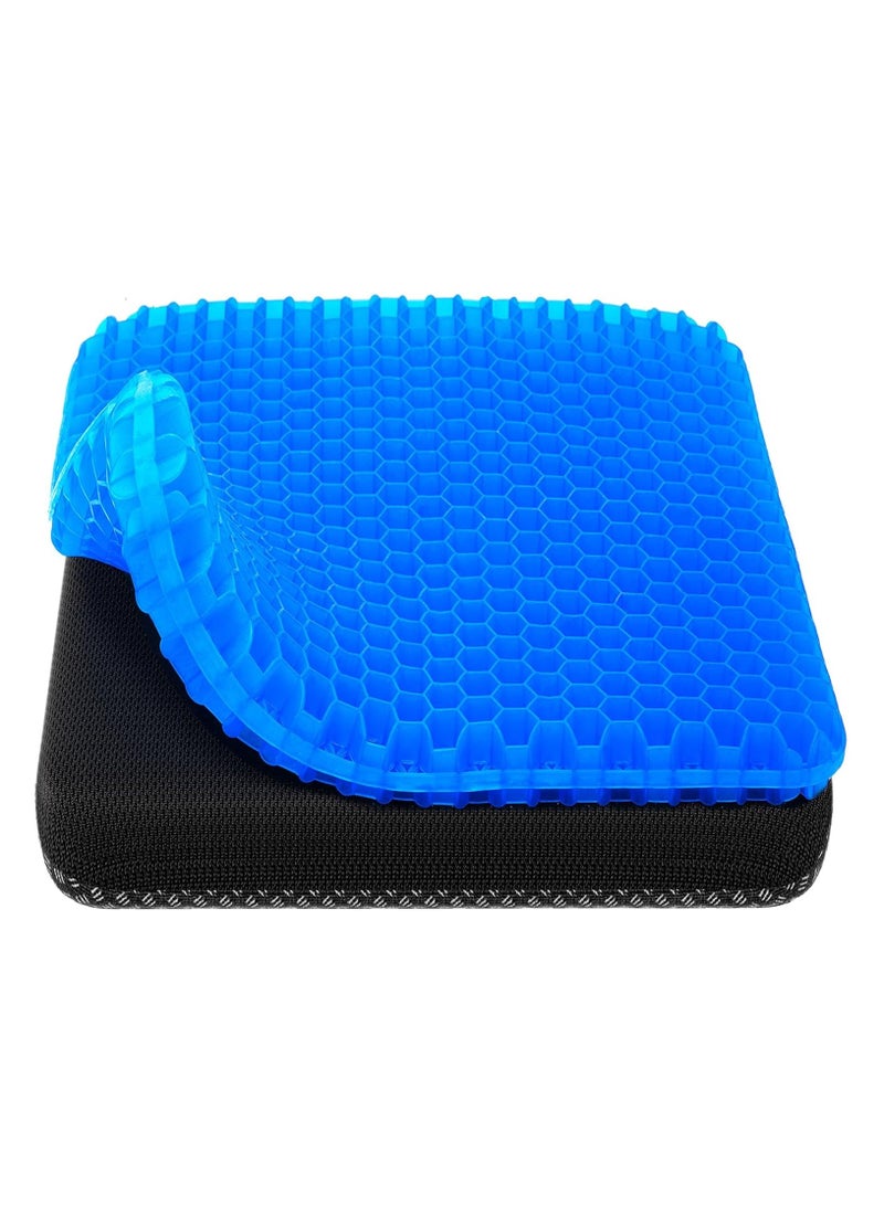 Egg Gel Seat Cushion, Breathable Gel Cushion Chair Pads with Non-Slip Cover for Home Office Car Wheelchair, Honeycomb Design.  - Image 1
