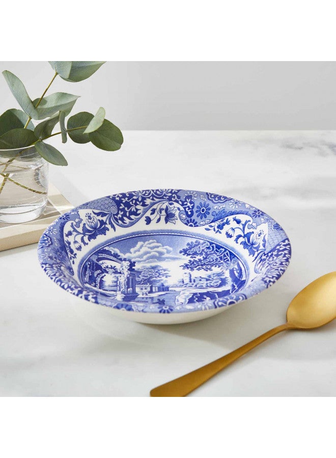 Spode Blue Italian Cereal Bowl | Set of 4 | Oatmeal, Cereal, and Rice Bowl | Made of Earthenware | 6.5-Inches | Dishwasher and Microwave Safe | Made in England - Image 5